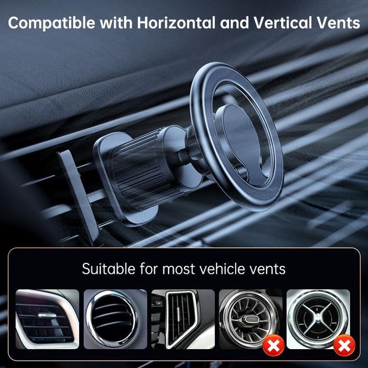 Produktbild iLike Metal Car Air Vent Screw Fix Universal Magnetic magsafe Ring size Smartphone adjustable holder