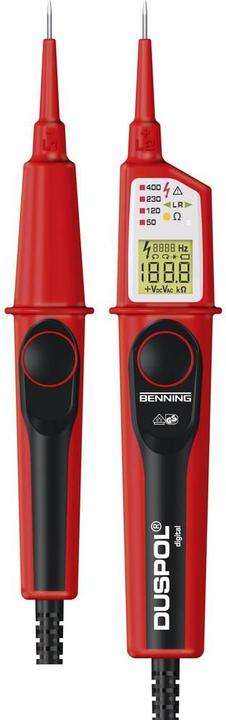 Actual product image Benning DUSPOL digital Two-pole voltage tester calibrated (ISO) CAT III 1000 (CAT III 1000V, CAT IV 600V)