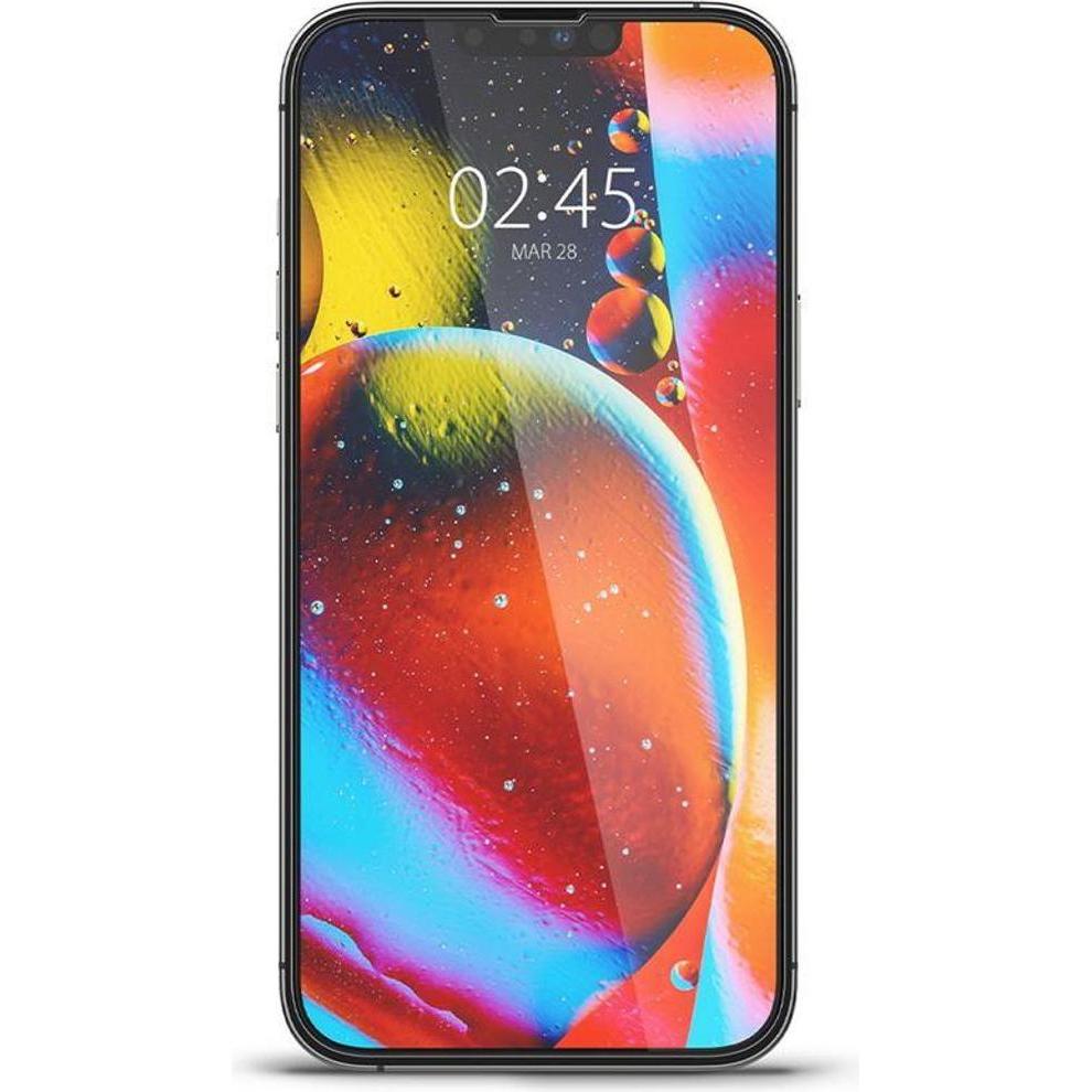 Spigen tempered glass Glas.TR Slim FC for iPhone 13 Pro Max black (1 Stück, Apple iPhone 13 Pro Max, Apple iPhone 14 Plu...