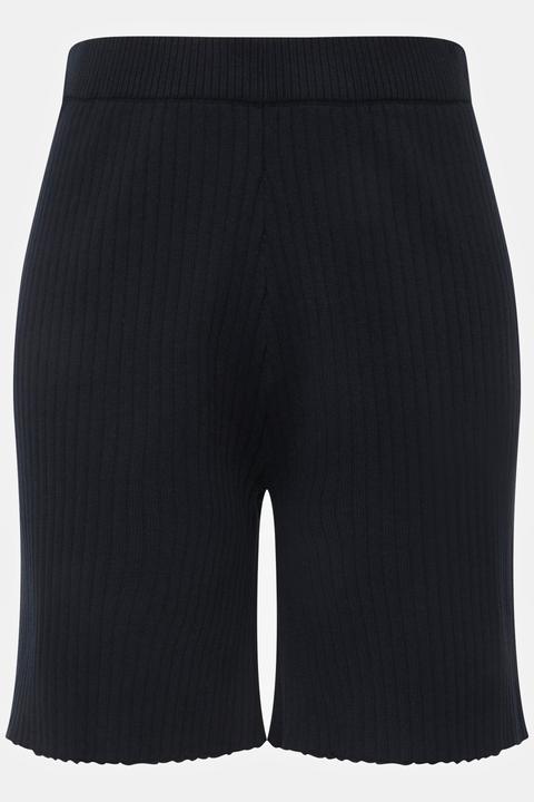 Produktbild Ulla Popken Strick-Shorts, weites Bein, Elastikbund