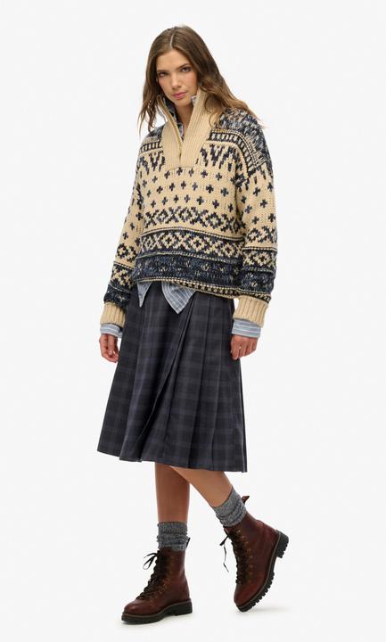 Immagine prodotto Superdry Karierter Plissee-Midirock (S)