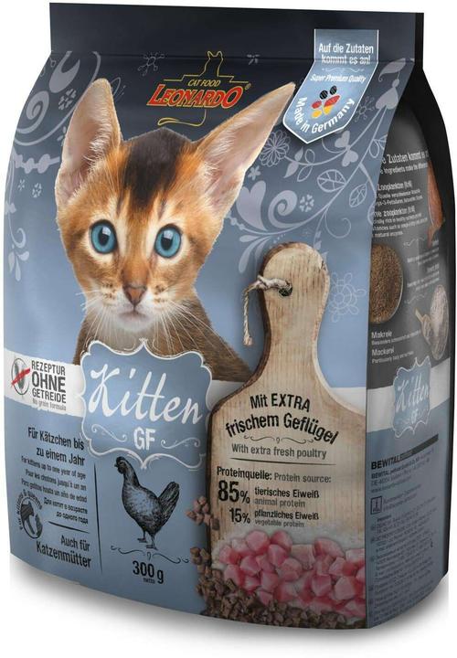 Leonardo Cat Food Trockenfutter Kitten getreidefrei, 300 g