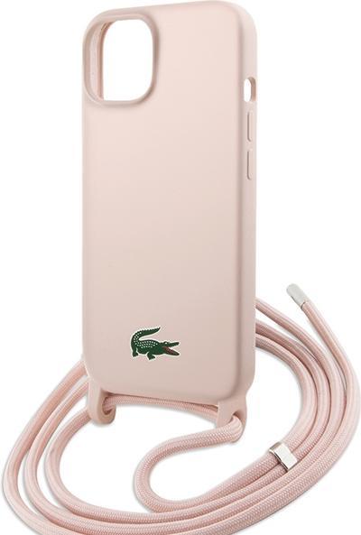 Produktbild Lacoste LCHCP15SSCCRLP iPhone 15 / 14 / 13 6.1" jasnoróżowy/light pink hardcase Silicone Cord (Apple iPhone 15)
