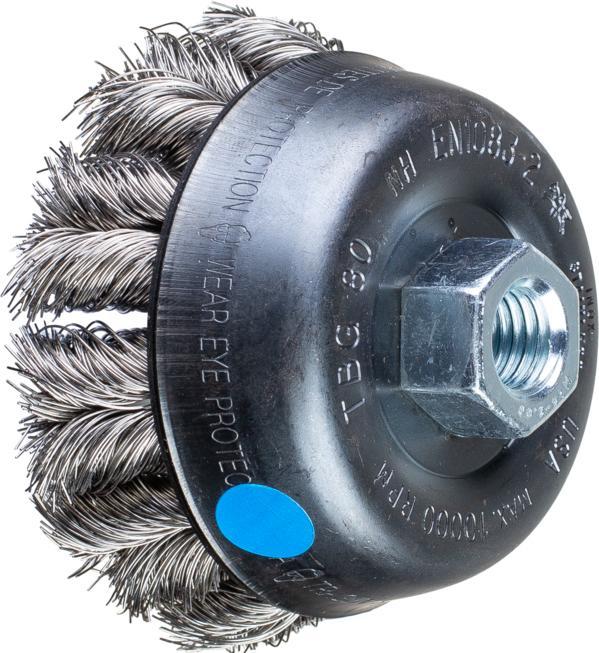 Produktbild Pferd COMBITWIST Topfbürste gezopft TBG Ø 80mm M14 Edelstahl-Draht-Ø 0,35 mm Winkelschleifer