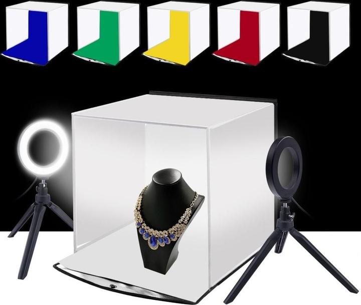 Produktbild Puluz Fotostudio Box 30m mit 2x Ringleuchte (Studioleuchte)