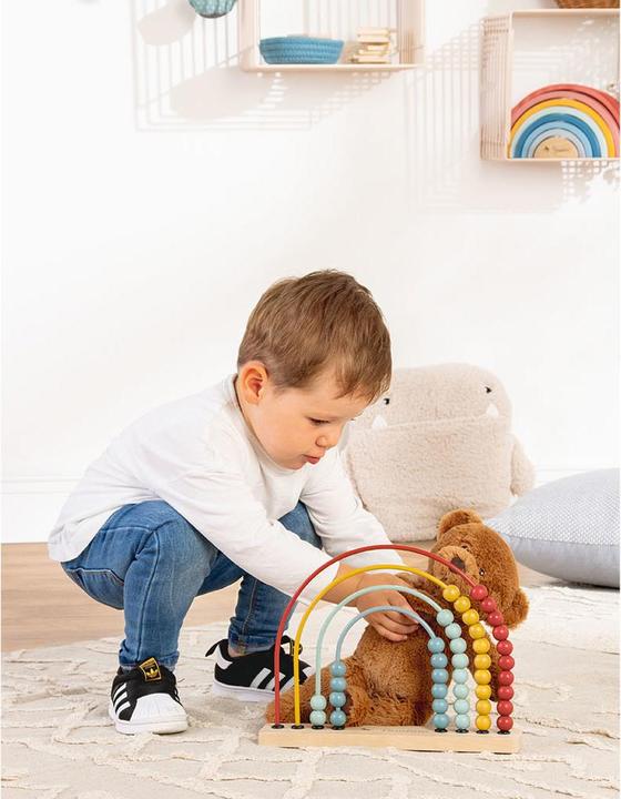 Actual product image Pinolino Abacus-Rainbow Ruby Rake Frame (Multilingual)