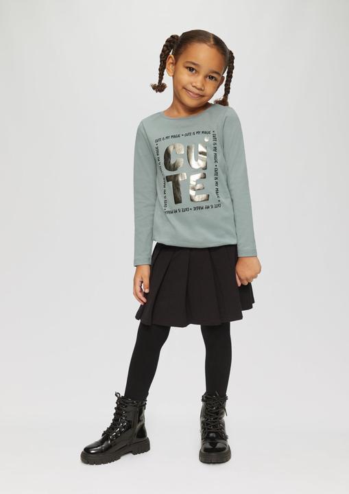 Produktbild S.Oliver T-Shirt Langarmshirt mit Foil-Print und Gummibund (104, 110)