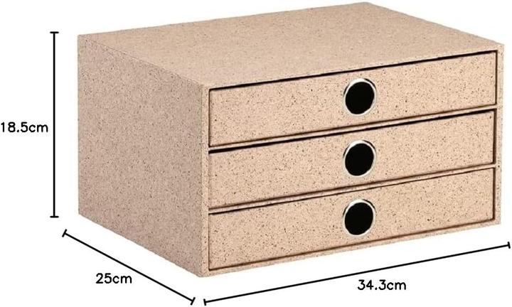 Produktbild Rössler Schubladenbox S.O.H.O. 3 Fächer cacao (A4)