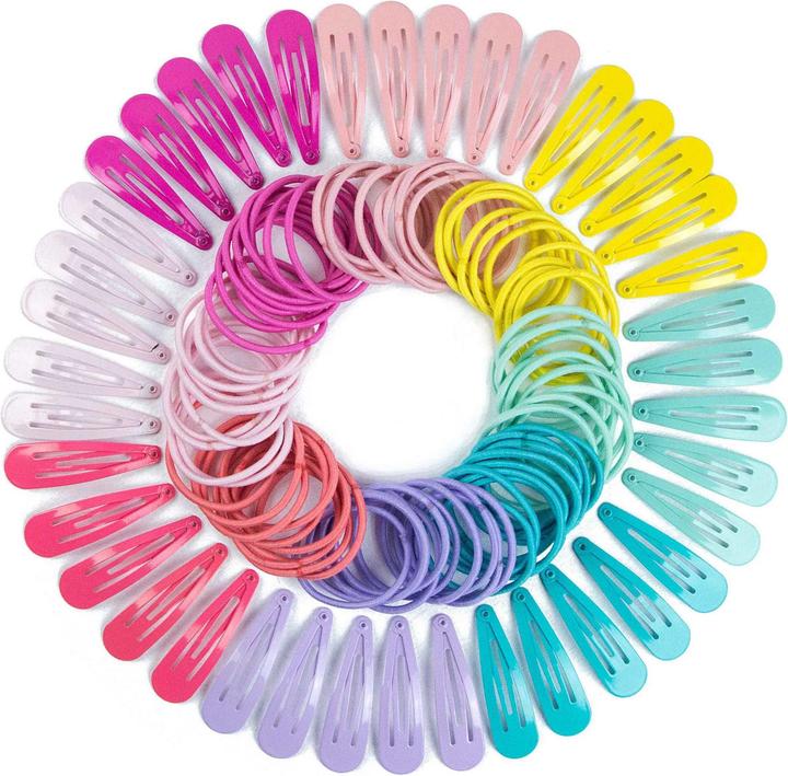 Papierdrachen Scatola di elastici per capelli per bambini + fascette per capelli