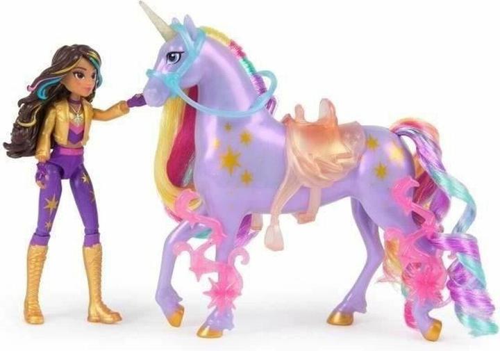 Actual product image Unicorn Academy - Sophia and unicorn Wildstar (with real mane and tail and brush)