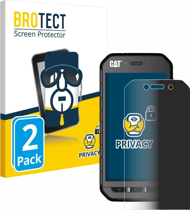 Produktbild BROTECT Sichtschutzfolie Anti-Spy Privacy Folie Blaulicht-Schutz (2 Stk., CAT S41)