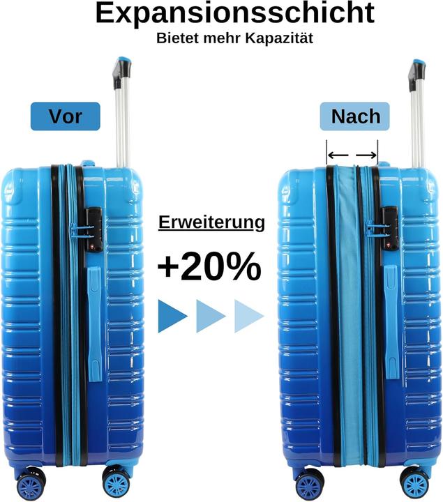 Actual product image Blade Erweiterbarer Hartschalenkoffer mit TSA Schloss (70 l)