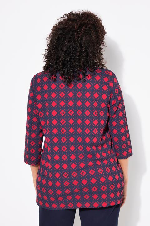 Produktbild Ulla Popken Shirt, grafischer Druck, Tunika-Ausschnitt, 3/4-Arm (42, 44)