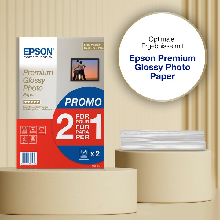 Actual product image Epson Premium Glossy (255 g/m², A4, 30 x)