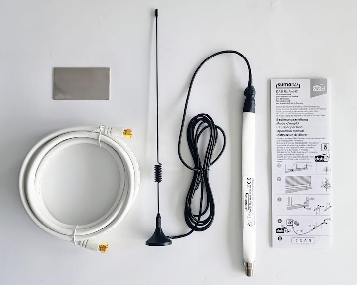Sumadab DAB+ Empfangsantennen-Kit (Stabantenne, DAB/ DAB+)
