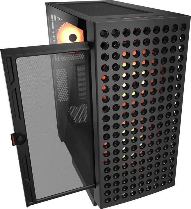 Produktbild Cougar Gehäuse Midi-Tower, Airface ECO, ARGB, Schwarz (ATX, Mini-ITX, mATX, SSI CEB)