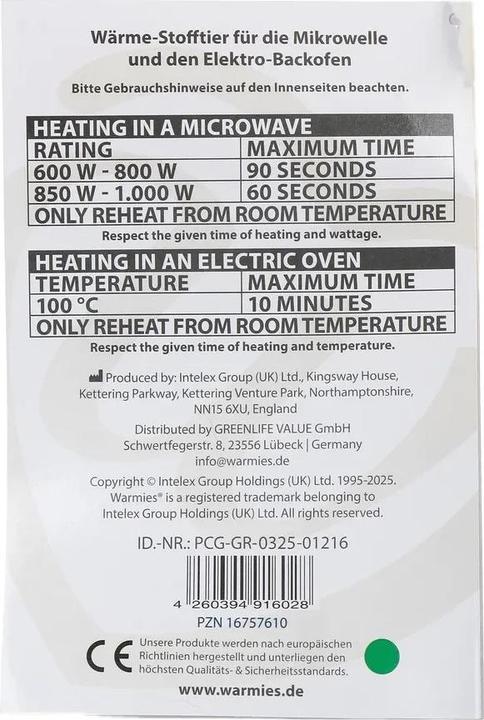 Produktbild Warmies Panda (25 cm)