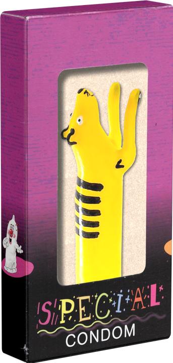 Image du produit Erco Préservatif XL Tiger Jaune Peint à la main en caoutchouc naturel (1 pcs)