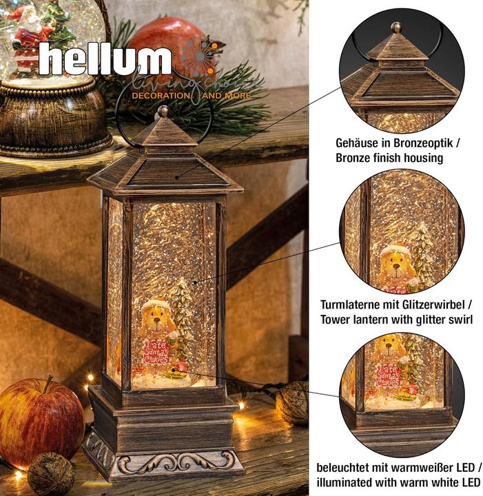 Produktbild Hellum LED Laterne Wasser Turmlaterne, farben, mit Hund