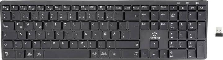Produktbild Renkforce RF-ARKB-400 Bluetooth® Tastatur Deutsch, QWERTZ Schwarz Wiederaufladba (DE)