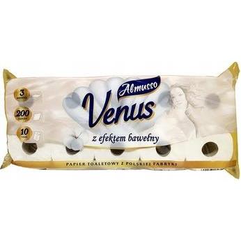 Almusso, Carta igienica, Venus, Papier toaletowy 3-warstwowy, 10 rolek