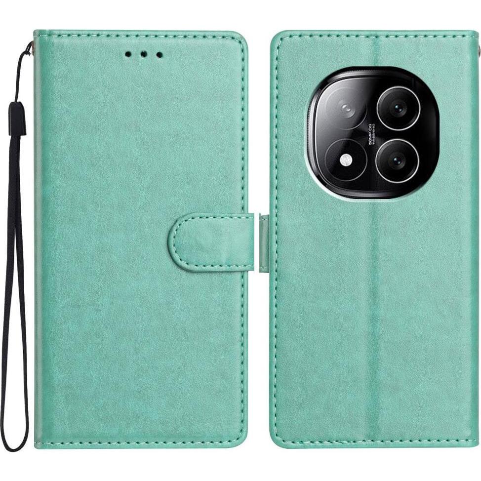 Cover-Discount Elegantes Hüllen Etui mit Handschlaufe (Xiaomi Redmi Note 14 Pro), Smartphone Hülle, Grün
