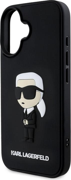 Produktbild Karl Lagerfeld 3D Rubber Ikonik Case for iPhone 16 Black (Apple iPhone 16)