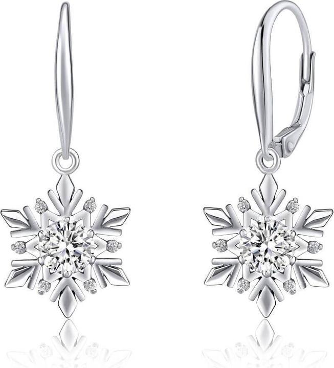 Image du produit Silvego Boucles d'oreilles élégantes en argent Snowflake JJJE0811sw
