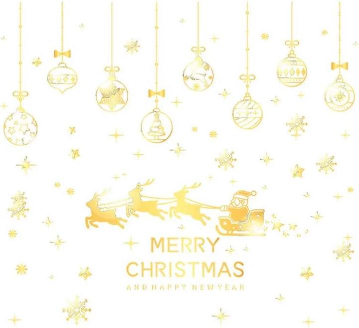 Immagine prodotto Hermex Adesivi X-Mas Adesivo natalizio Merry X-Mas Adesivo per finestra