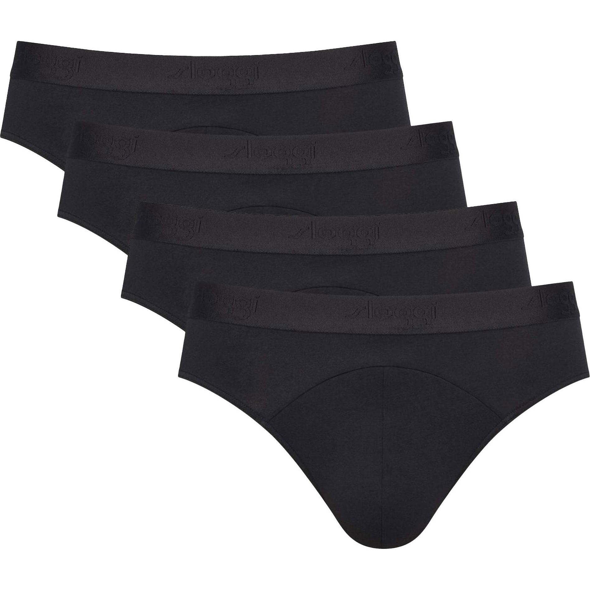 Sloggi, Herren, Unterhosen, EVER SOFT Brief, Schwarz, (M, 4er Pack)