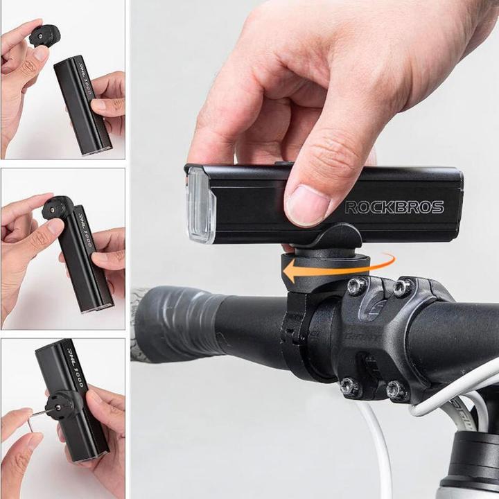 Produktbild Rockbros 24610002001 Fahrrad-Frontlicht 1000 lm - Schwarz (1000 lm)