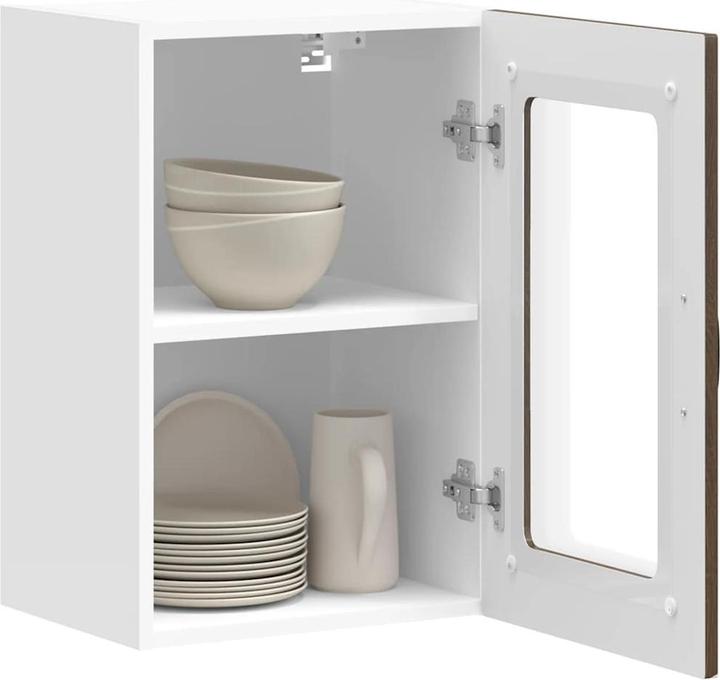 Produktbild VidaXL Küchen-Hängeschrank mit Glastür Kalmar Braun Eichen-Optik (40 x 31 x 60 cm)