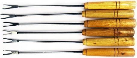 Actual product image Master 6 Grillspiesse 60cm Shish Kebab Fleischspiesse Spiesse Fleischwender Shampura Spiess verchromt