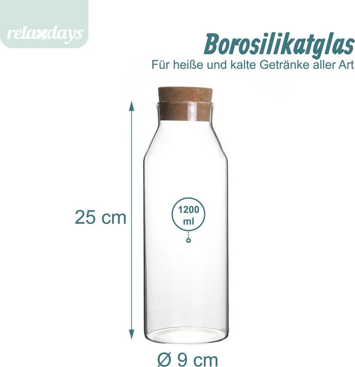 Produktbild Relaxdays Glaskaraffe (1.20 l)