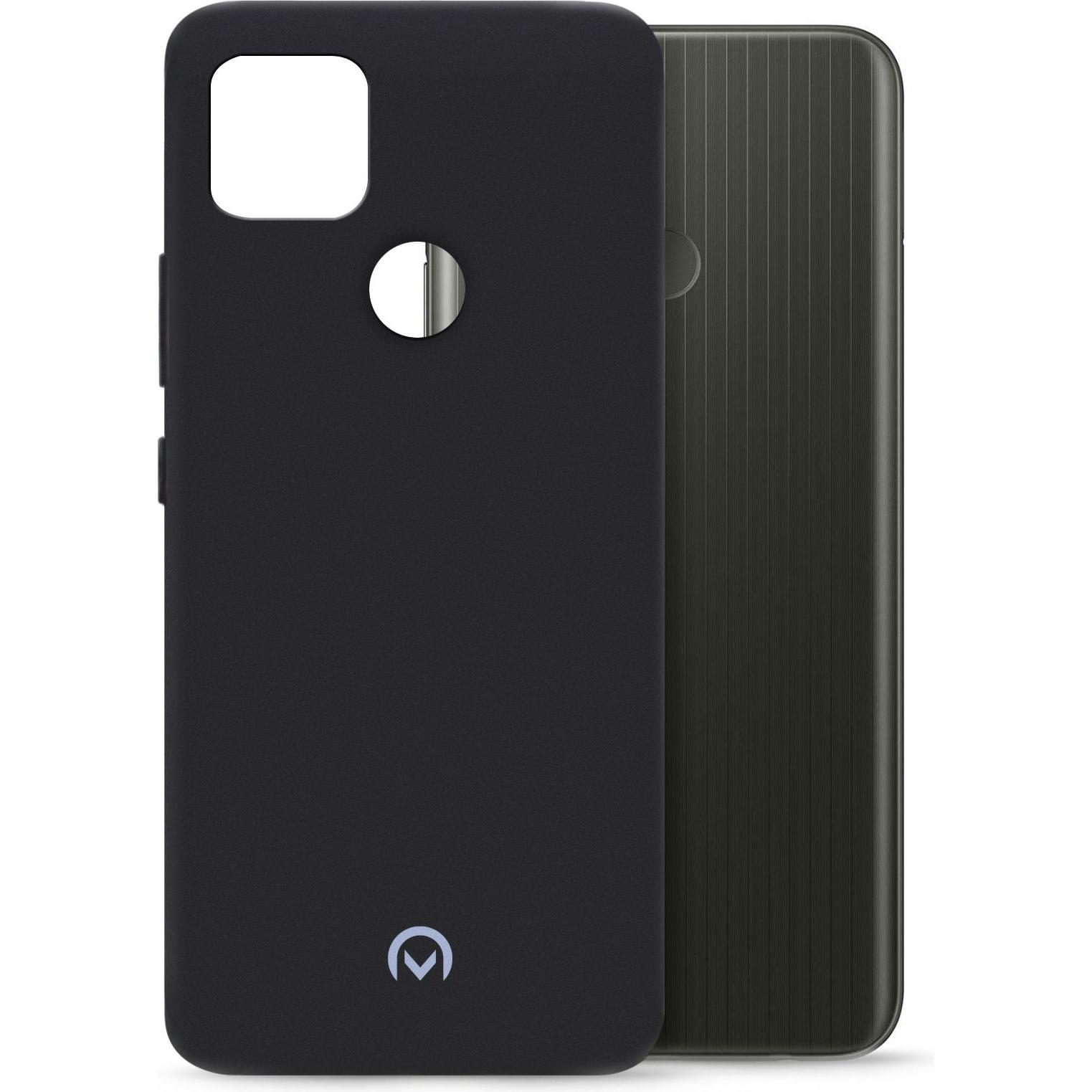 Mobilize Gummi-Gelly-Hülle (Realme C25Y), Smartphone Hülle, Schwarz