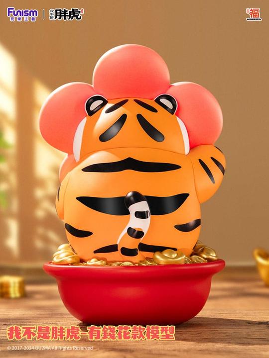 Produktbild Funism I Am Not Fat Tiger Statue Alexander the Tiger Rich Flower 20 cm