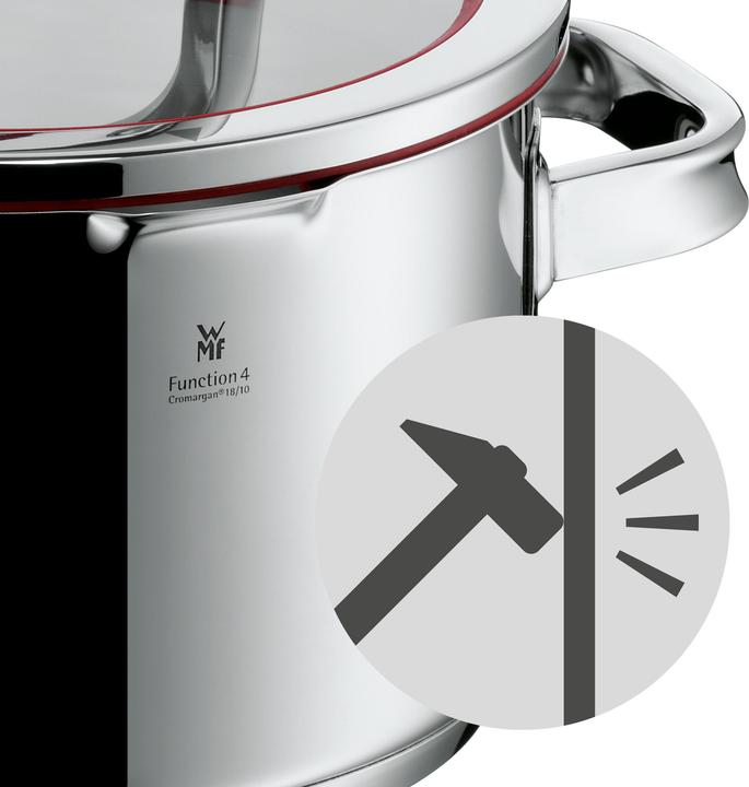 Immagine prodotto WMF Set di 4 pentole da 5 pezzi (760556380), acciaio inox (Acciaio inossidabile)