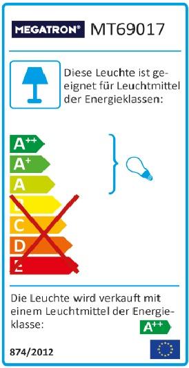 Energie-Label Megatron Aussenwandleuchte Costa (350 lm, G9, IP54)