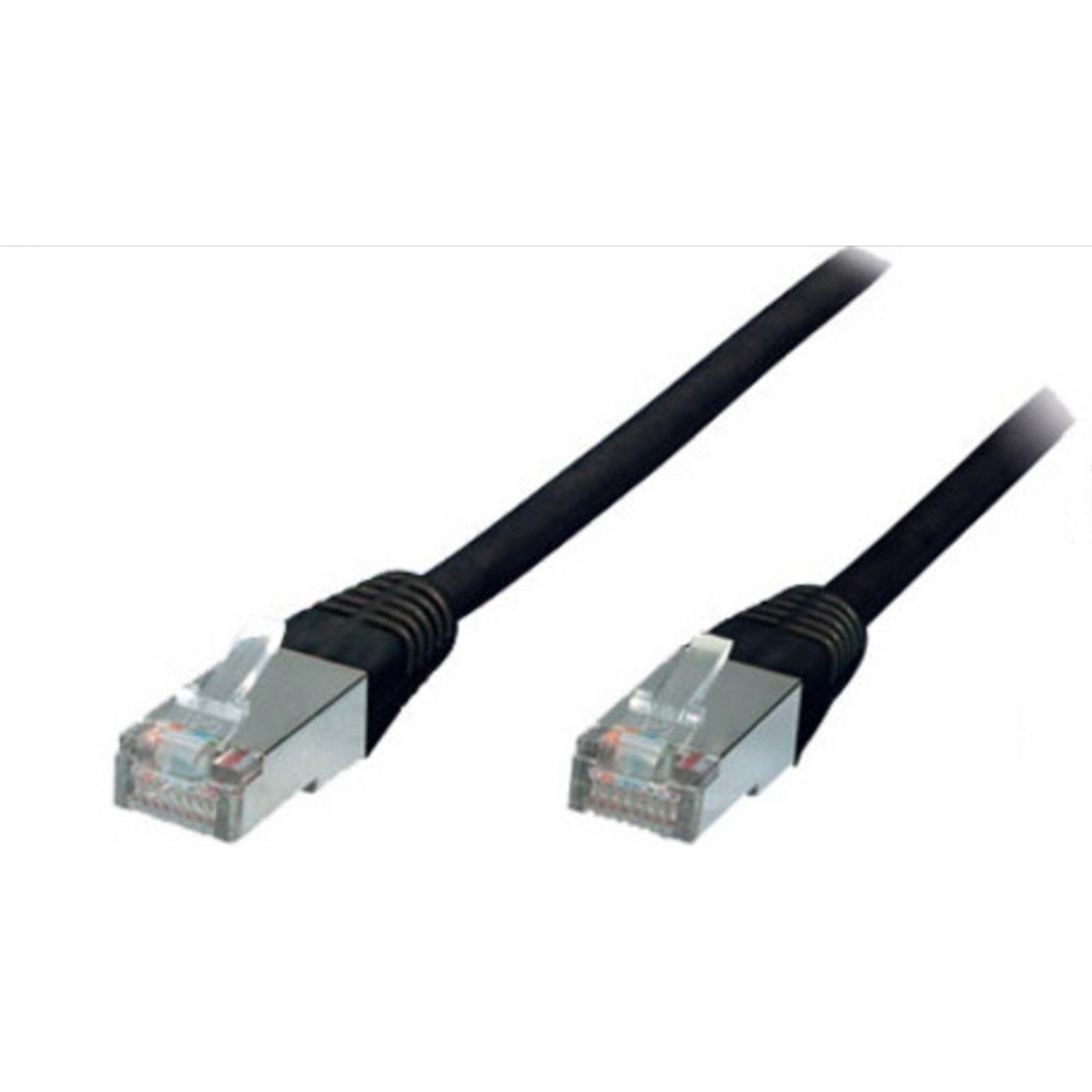 Shiverpeaks -BASIC-S--Patchkabel, cat. 5e, F/UTP, schwarz, 0,5m (F/UTP, CAT5e, 0.50 m), Netzwerkkabel