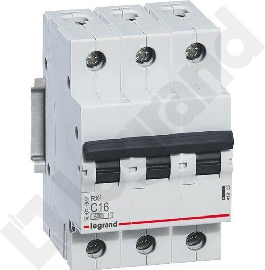 Actual product image Legrand LS C16A 3P 6KA 3M Miniature circuit-breaker
