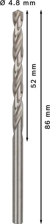 Image du produit Bosch Professional Zubehör Foret hélicoïdal PRO Metal HSS-G, 4,8 x 52 x 86 mm (4,8 mm)