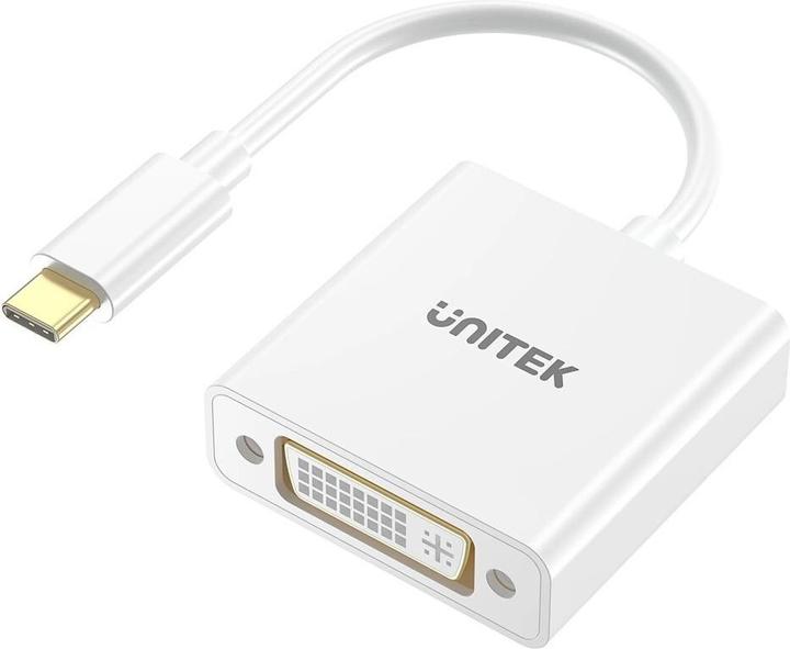 Actual product image Unitek ADAPTER USB-C-DVI 1080P@60HZ BIAŁY 15CM M/F (DVI, 15 cm)