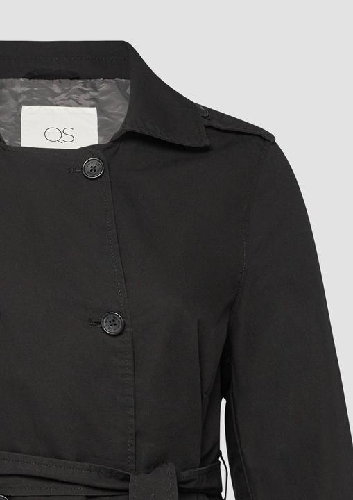 Produktbild S.Oliver Outdoor-Jacke Kurzer Trenchcoat aus Baumwolle mit Gürtel