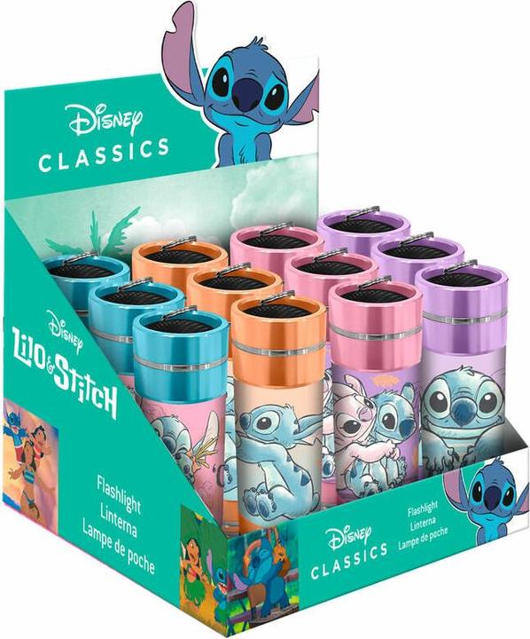 Image du produit Kids Euroswan Disney Stitch sortierte Aluminium-LED-Taschenlampe (17 cm)