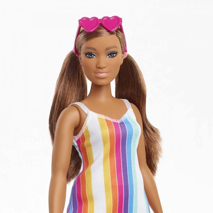 Produktbild Barbie Loves Puppe im Regenbogen-Streifen Kleid