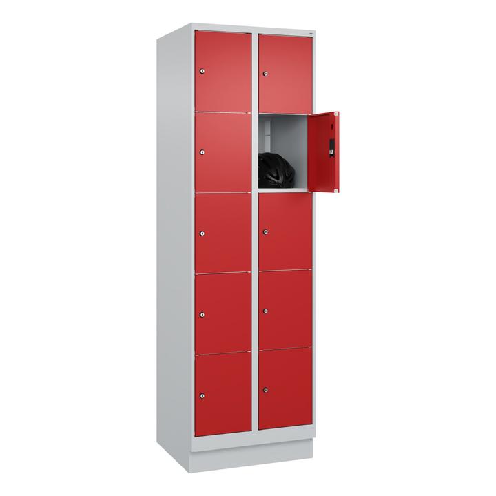 C+P Fächerschrank Classic Plus, 5 Fächer übereinander, Abteilbreite 30 cm, mit Sockel