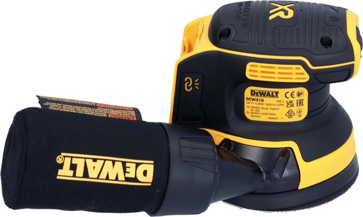 Productafbeelding DeWalt DCW 210 N accu excentrische schuurmachine 18 V 125 mm borstelloos Solo + 1x Toolbrothers TURTLE (Excentrische schuurmachine)