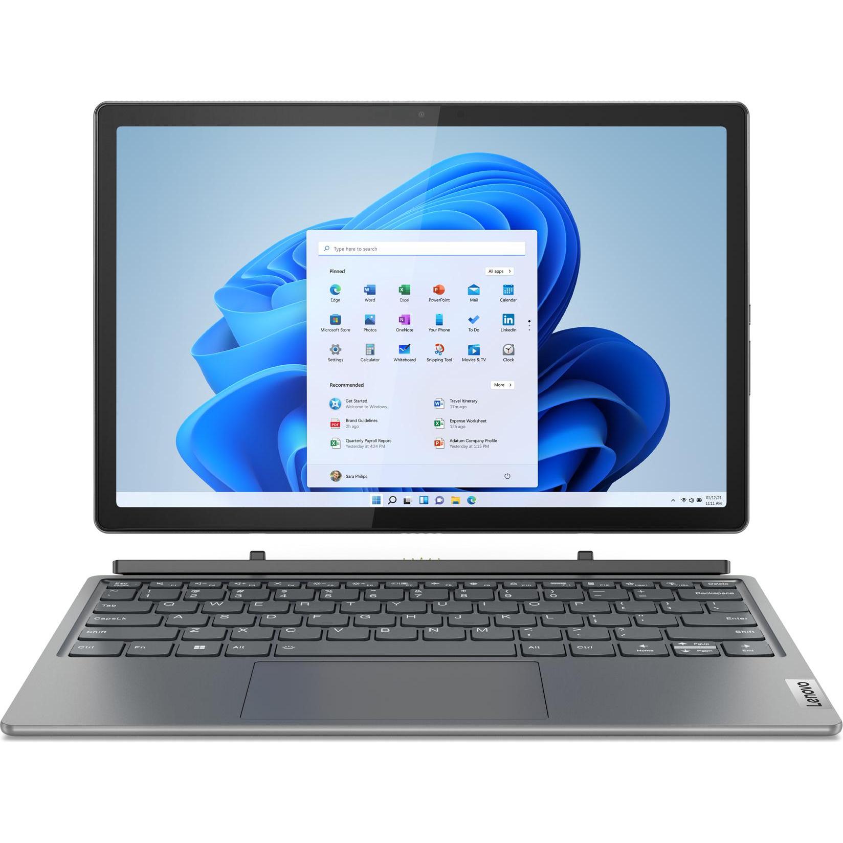 Lenovo IdeaPad Duet 5 (12.40", Intel Core i7-1355U, 16 GB, 512 GB, DE), Notebook, Grau