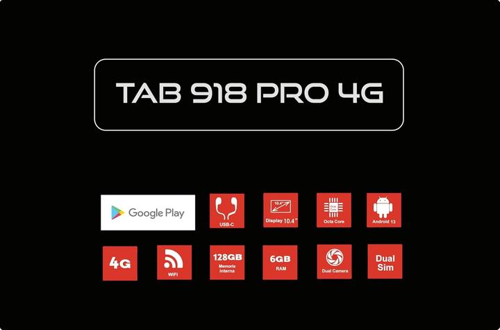 Actual product image Majestic TAB 918 Pro 4G 6Gb 128Gb (4G, 10.40", 128 GB, Black)