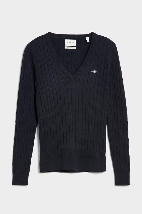 Image du produit GANT Stretch Cotton Cable V-Neck (XL)